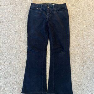 Joe’s Jeans Navy Corduroy Cropped Flare Pants Size 28